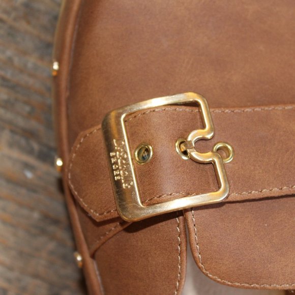 SALE! Dr. Scholl's Faux Wooden Bottom Classic Clogs Honey & Gold size 9 M NWT's - Picture 7 of 13